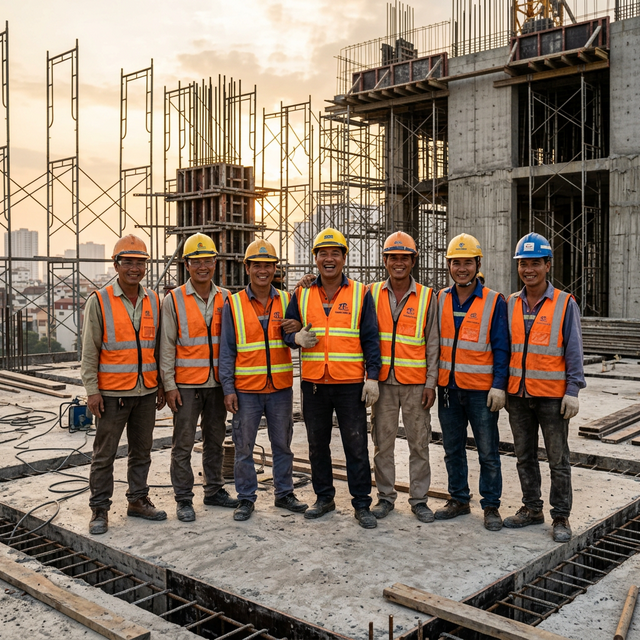 Đội thợ thi công